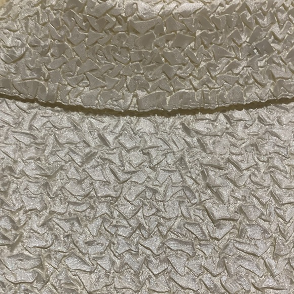 General Apparel Top Light Jacket L Ivory cream Crinckle Front Buttons Polyester - Picture 15 of 16